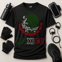 Mexico With Mexican Eagle From Flag Cooling Performance Crew T-Shirt