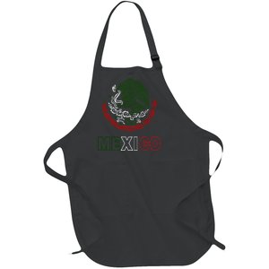 Mexico With Mexican Eagle From Flag Full-Length Apron With Pockets