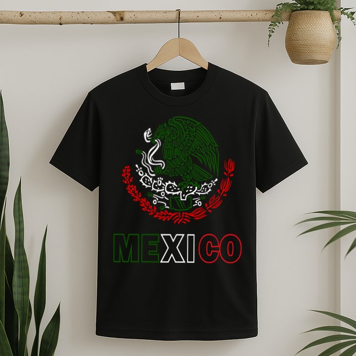 Mexico With Mexican Eagle From Flag T-Shirt