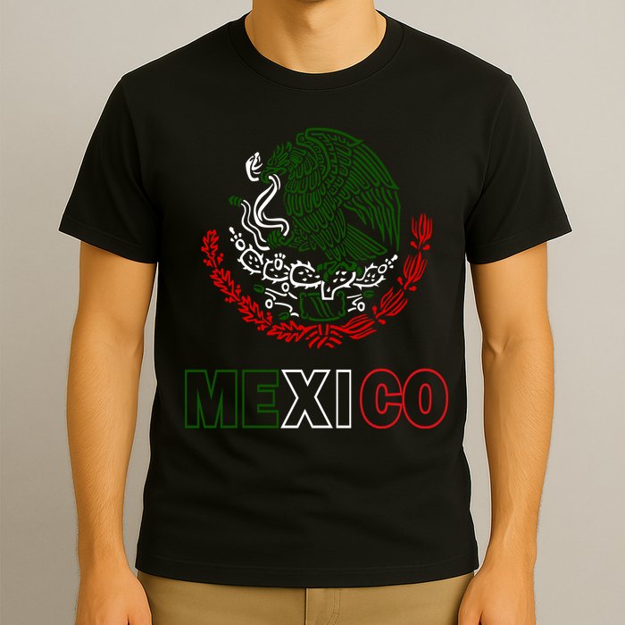 Mexico With Mexican Eagle From Flag T-Shirt