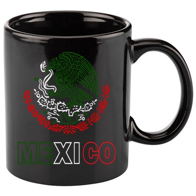 Mexico With Mexican Eagle From Flag 11oz C Handle Ceramic Mug