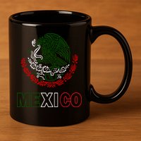 Mexico With Mexican Eagle From Flag 11oz C Handle Ceramic Mug