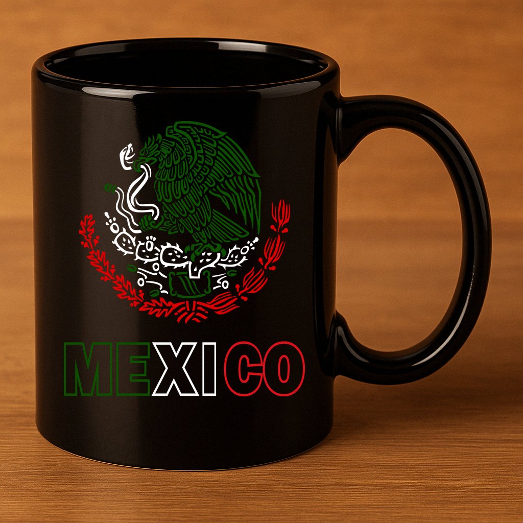 Mexico With Mexican Eagle From Flag 11oz C Handle Ceramic Mug