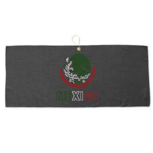 Mexico With Mexican Eagle From Flag Large Microfiber Waffle Golf Towel