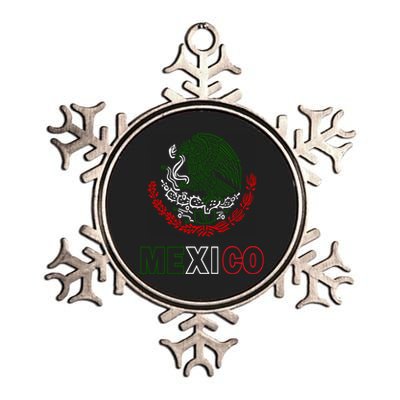 Mexico With Mexican Eagle From Flag Metallic Star Ornament