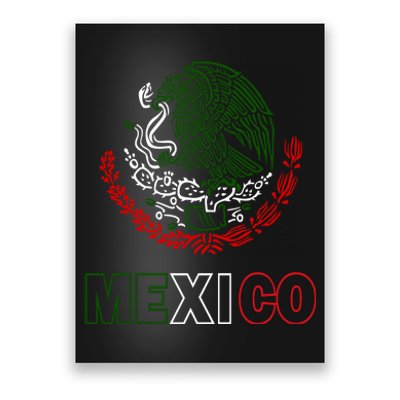 Mexico With Mexican Eagle From Flag Poster