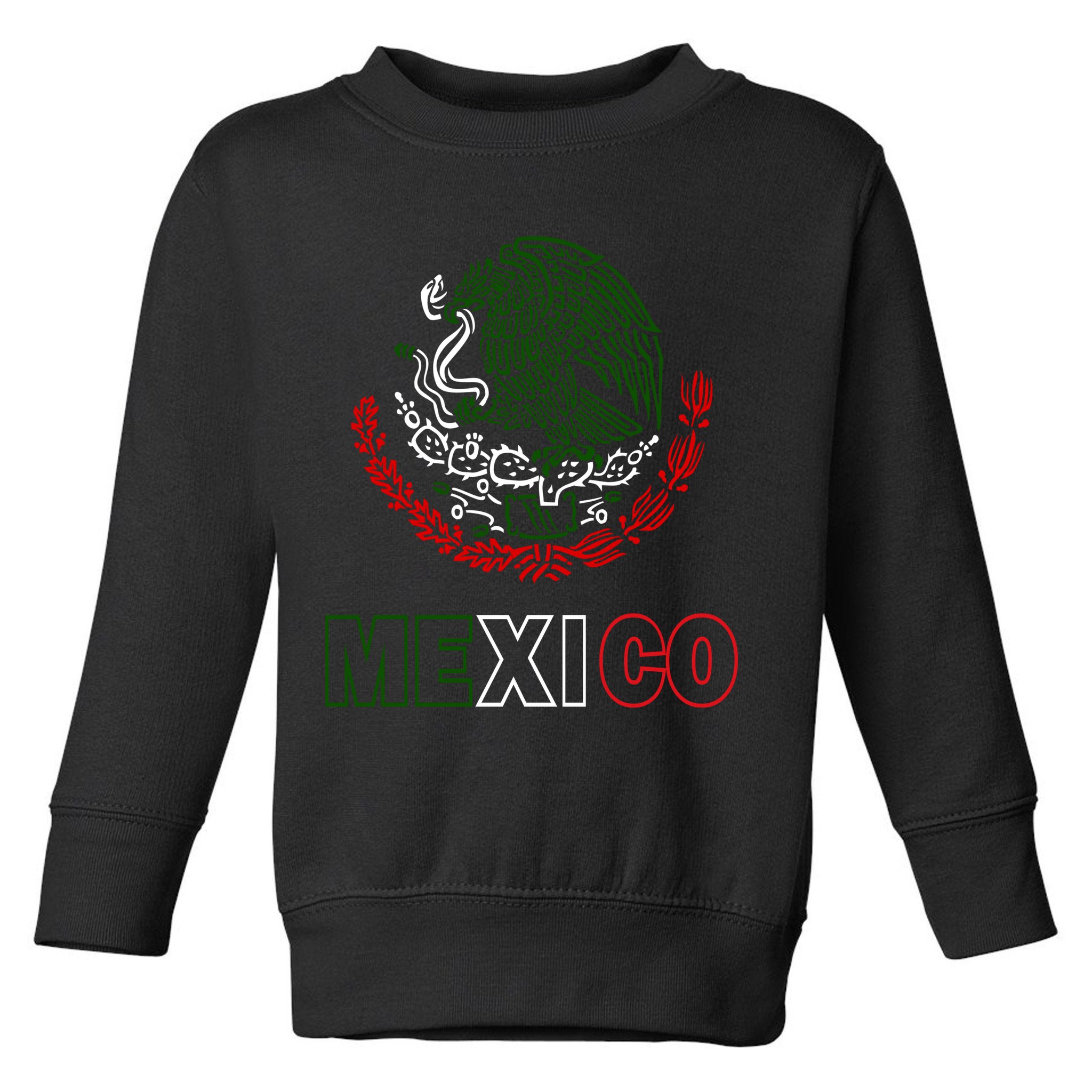 Mexico With Mexican Eagle From Flag Toddler Sweatshirt