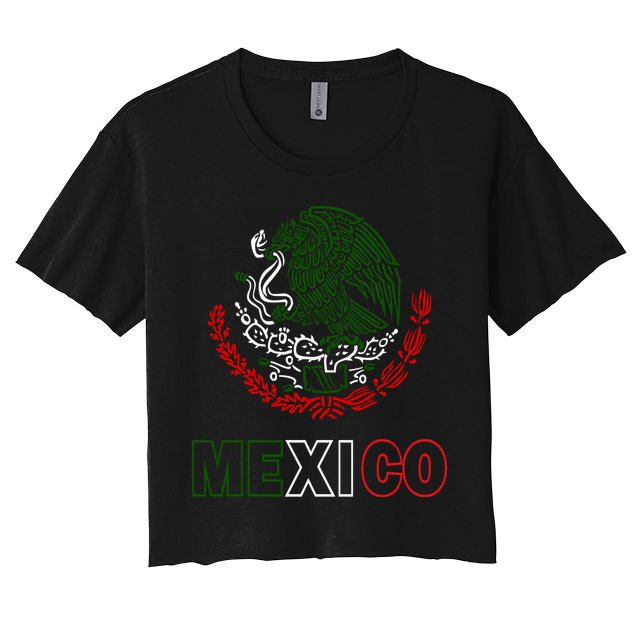 Mexico With Mexican Eagle From Flag Crop Top