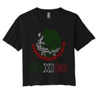 Mexico With Mexican Eagle From Flag Women's Crop Top Tee