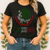 Mexico With Mexican Eagle From Flag Womens T-Shirt