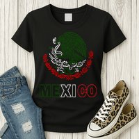 Mexico With Mexican Eagle From Flag Womens T-Shirt
