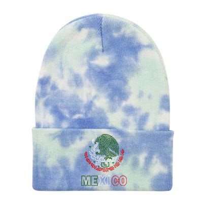 Mexico With Mexican Eagle From Flag Tie Dye 12in Knit Beanie