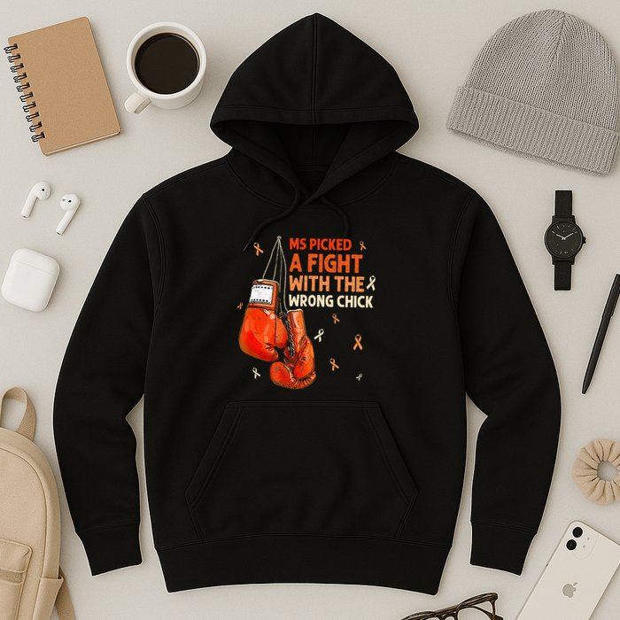 Ms Warrior Ms Picked A Fight Multiple Sclerosis Awareness Hoodie