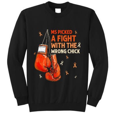 Ms Warrior Ms Picked A Fight Multiple Sclerosis Awareness Sweatshirt