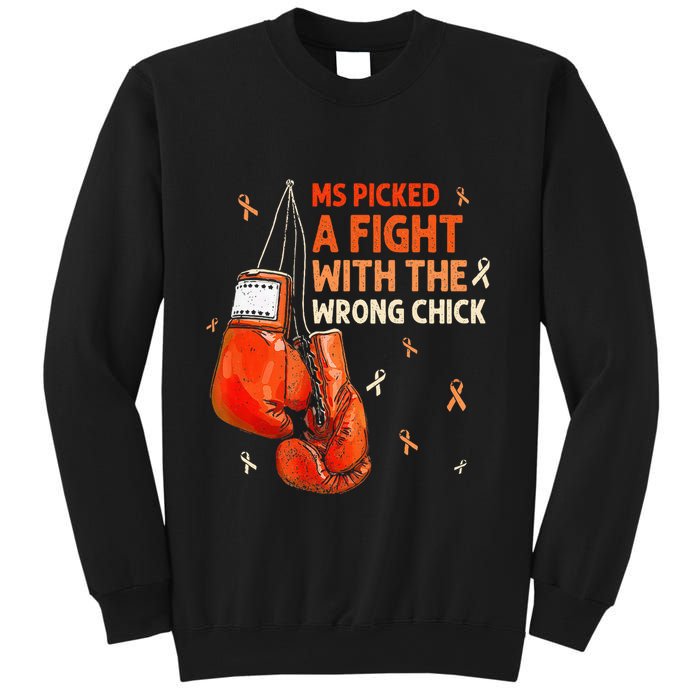 Ms Warrior Ms Picked A Fight Multiple Sclerosis Awareness Sweatshirt