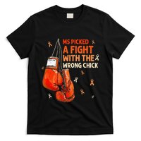 Ms Warrior Ms Picked A Fight Multiple Sclerosis Awareness T-Shirt