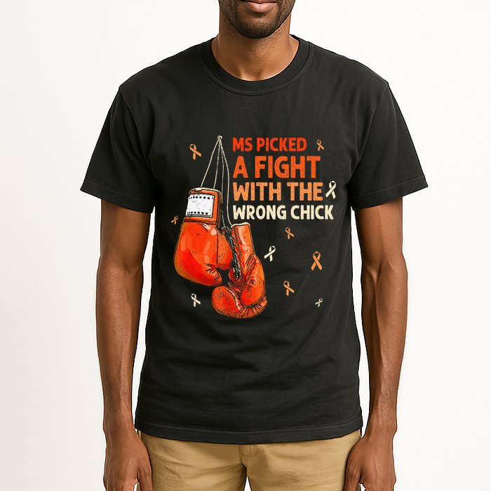 Ms Warrior Ms Picked A Fight Multiple Sclerosis Awareness Tall T-Shirt