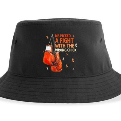 Ms Warrior Ms Picked A Fight Multiple Sclerosis Awareness Sustainable Bucket Hat
