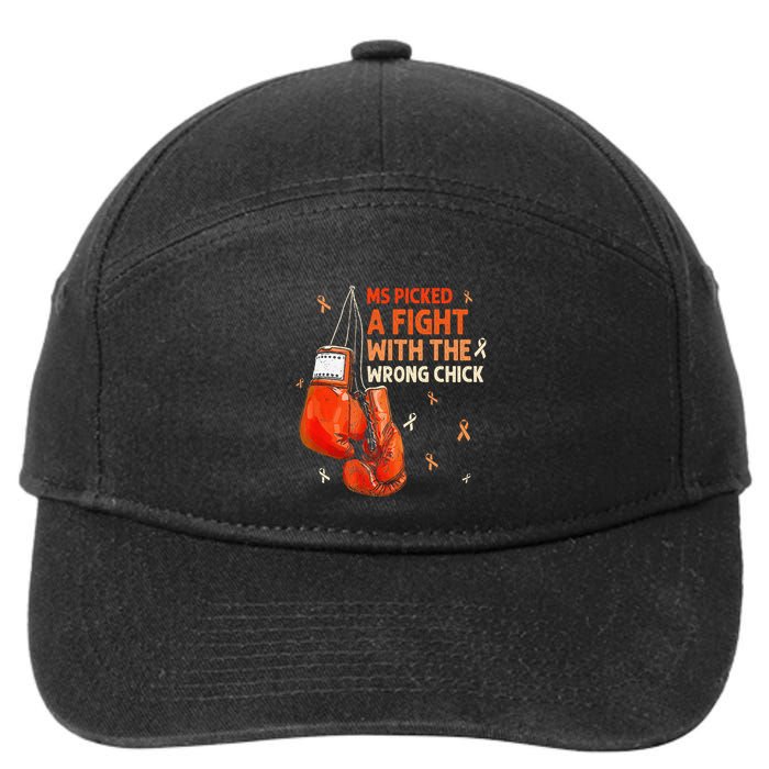 Ms Warrior Ms Picked A Fight Multiple Sclerosis Awareness 7-Panel Snapback Hat