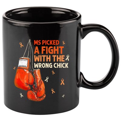 Ms Warrior Ms Picked A Fight Multiple Sclerosis Awareness 11oz C Handle Ceramic Mug