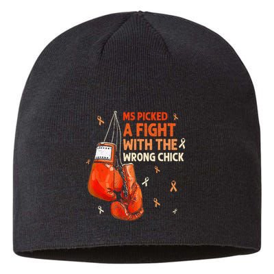 Ms Warrior Ms Picked A Fight Multiple Sclerosis Awareness Sustainable Beanie
