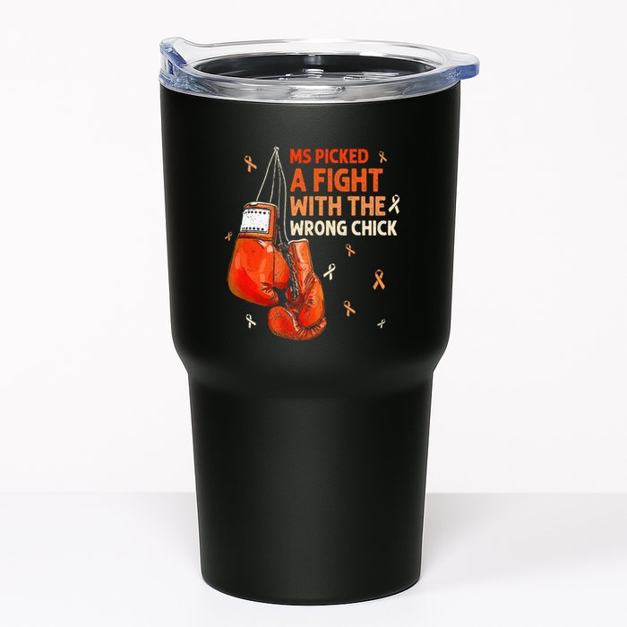 Ms Warrior Ms Picked A Fight Multiple Sclerosis Awareness Tumbler