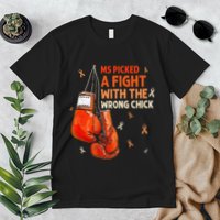 Ms Warrior Ms Picked A Fight Multiple Sclerosis Awareness Premium T-Shirt