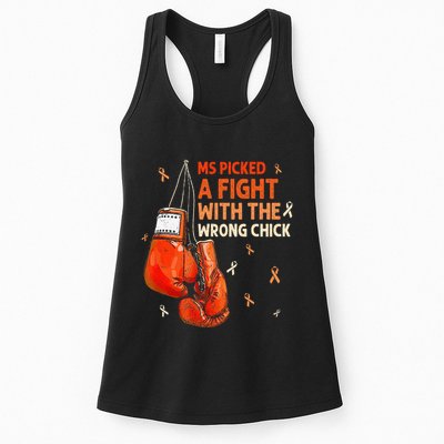 Ms Warrior Ms Picked A Fight Multiple Sclerosis Awareness Womens Tank Top
