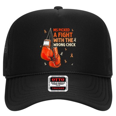 Ms Warrior Ms Picked A Fight Multiple Sclerosis Awareness Trucker Hat