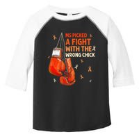 Ms Warrior Ms Picked A Fight Multiple Sclerosis Awareness Toddler Fine Jersey T-Shirt
