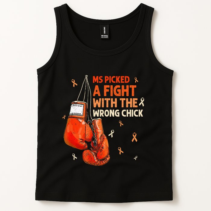 Ms Warrior Ms Picked A Fight Multiple Sclerosis Awareness Tank Top