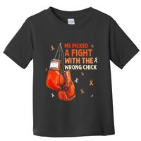 Ms Warrior Ms Picked A Fight Multiple Sclerosis Awareness Toddler T-Shirt