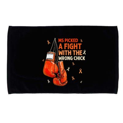 Ms Warrior Ms Picked A Fight Multiple Sclerosis Awareness Microfiber Hand Towel