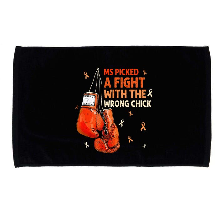 Ms Warrior Ms Picked A Fight Multiple Sclerosis Awareness Microfiber Hand Towel