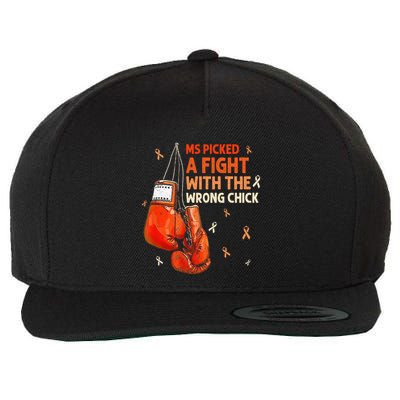 Ms Warrior Ms Picked A Fight Multiple Sclerosis Awareness Wool Snapback Cap