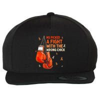 Ms Warrior Ms Picked A Fight Multiple Sclerosis Awareness Wool Snapback Cap