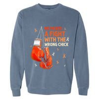Ms Warrior Ms Picked A Fight Multiple Sclerosis Awareness Garment-Dyed Sweatshirt