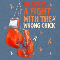 Ms Warrior Ms Picked A Fight Multiple Sclerosis Awareness Garment-Dyed Sweatshirt
