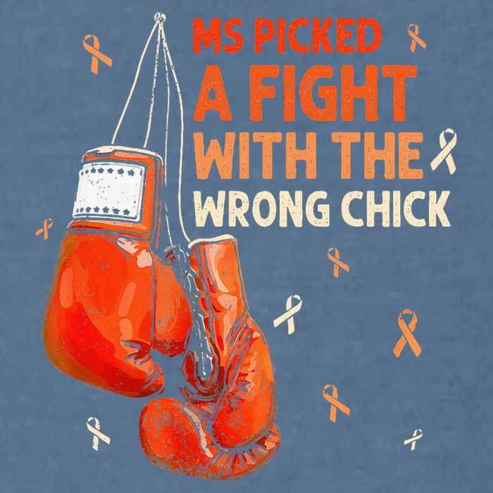 Ms Warrior Ms Picked A Fight Multiple Sclerosis Awareness Garment-Dyed Sweatshirt