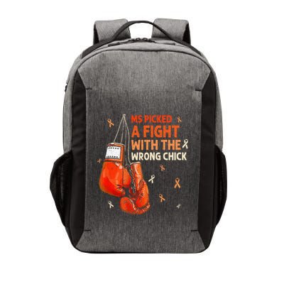 Ms Warrior Ms Picked A Fight Multiple Sclerosis Awareness Vector Backpack