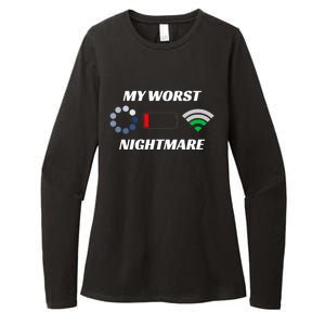 My Worst Nightmare Wifi Low Batt Funny Gamer Gaming Gift Cool Gift Womens CVC Long Sleeve Shirt