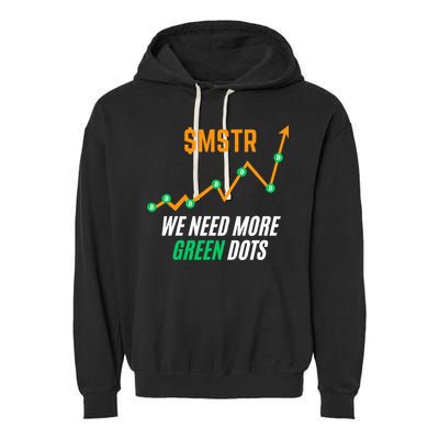 $Mstr We Need More Green Dots Microstrategy Bitcoin Garment-Dyed Fleece Hoodie
