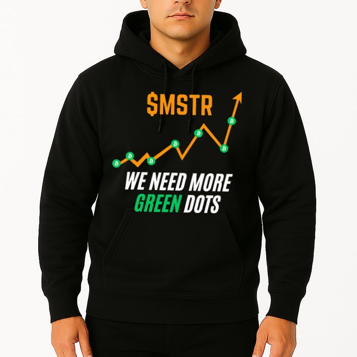 $Mstr We Need More Green Dots Microstrategy Bitcoin Hoodie