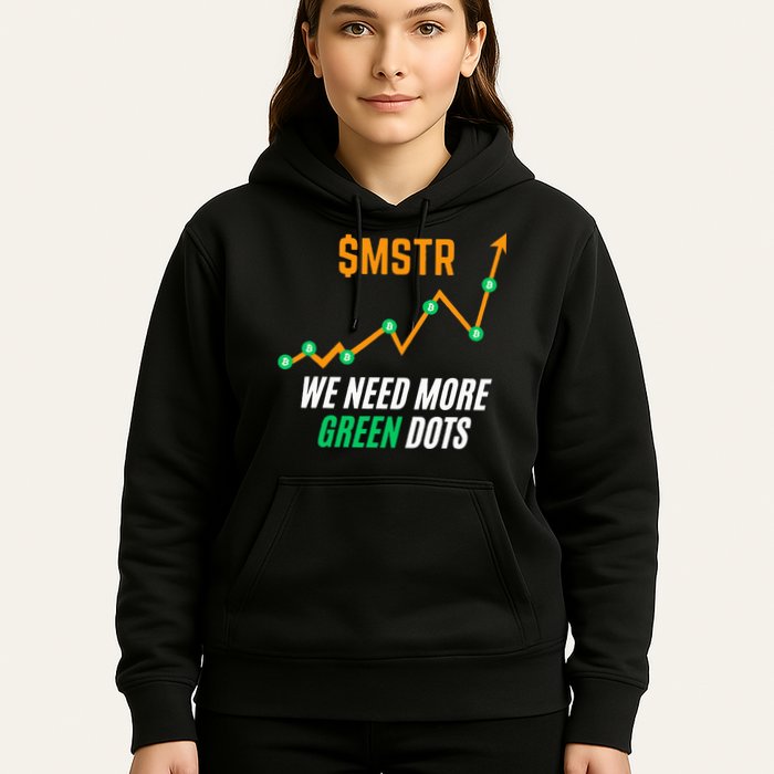 $Mstr We Need More Green Dots Microstrategy Bitcoin Hoodie