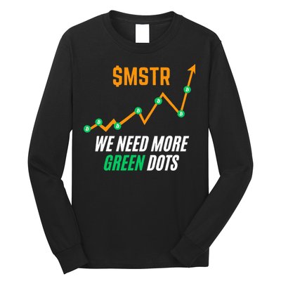 $Mstr We Need More Green Dots Microstrategy Bitcoin Long Sleeve Shirt