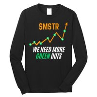 $Mstr We Need More Green Dots Microstrategy Bitcoin Long Sleeve Shirt
