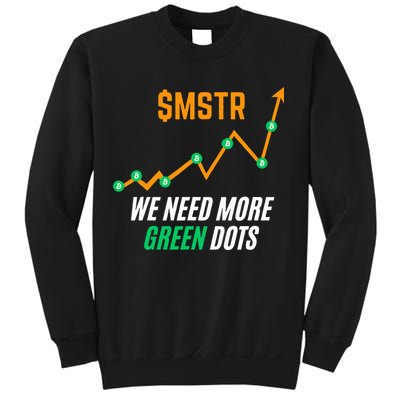 $Mstr We Need More Green Dots Microstrategy Bitcoin Sweatshirt