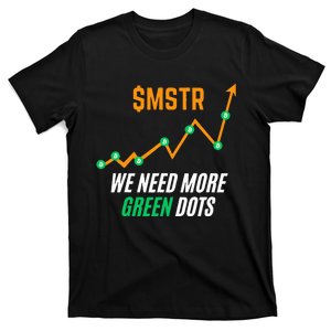 $Mstr We Need More Green Dots Microstrategy Bitcoin T-Shirt