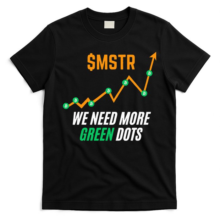 $Mstr We Need More Green Dots Microstrategy Bitcoin T-Shirt