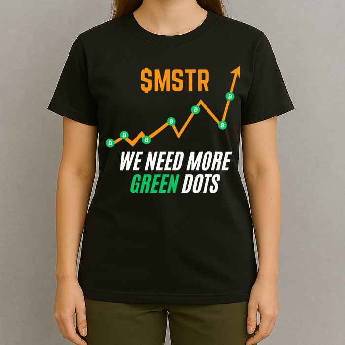 $Mstr We Need More Green Dots Microstrategy Bitcoin T-Shirt